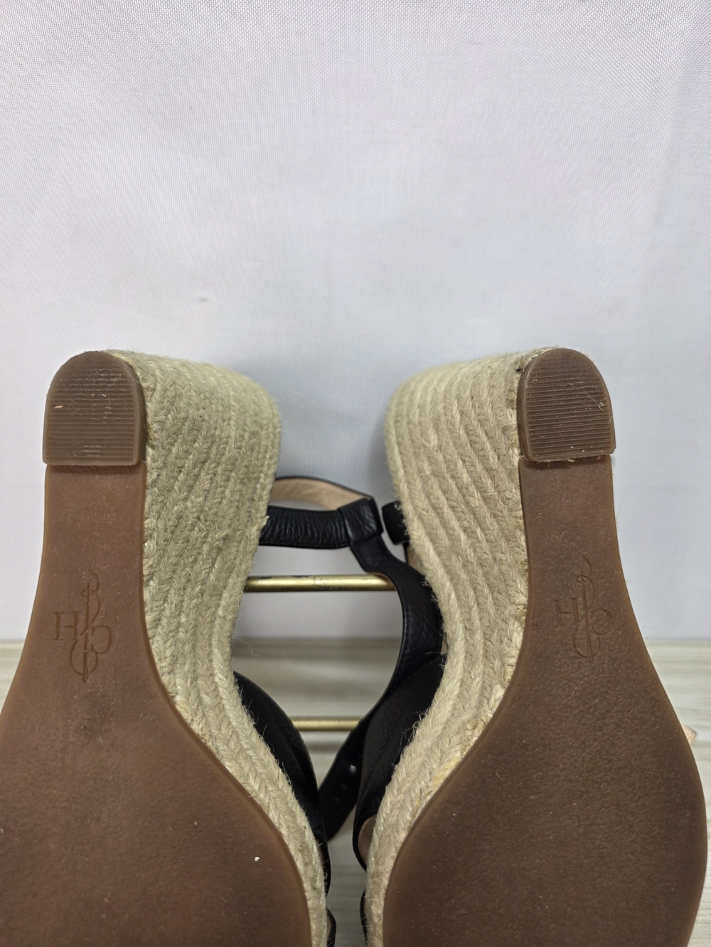 Cole Haan Hart Black Espadrille Wedge Sandals Size 9B - Picture 11 of 11